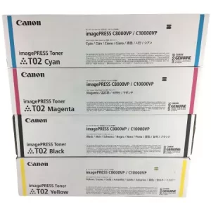 Canon T02 CMYK Toner Cartridges Set